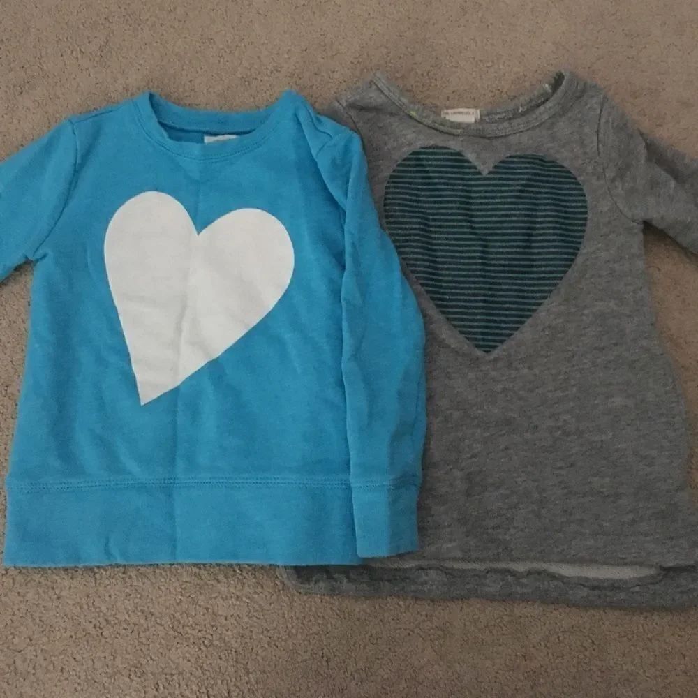 Girls Crewcuts Heart Sweatshirts